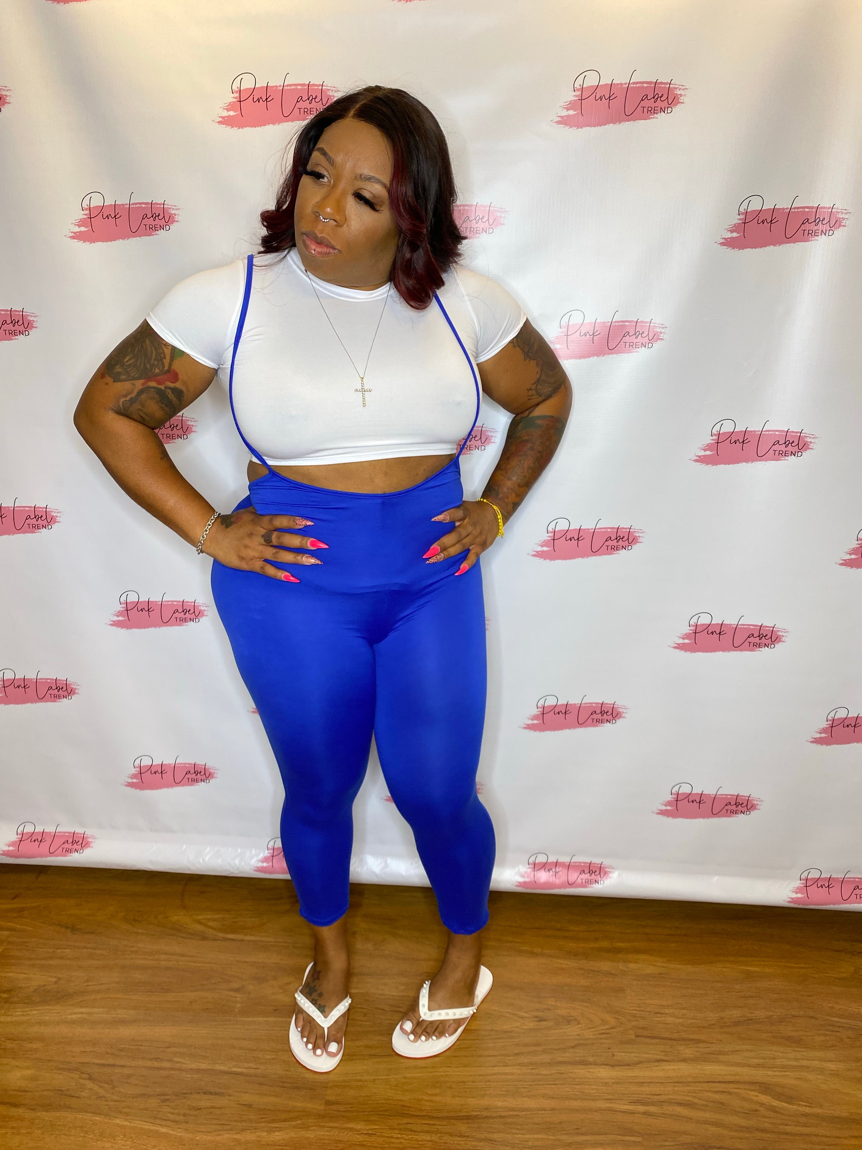 Shoulder strap crop 2-piece