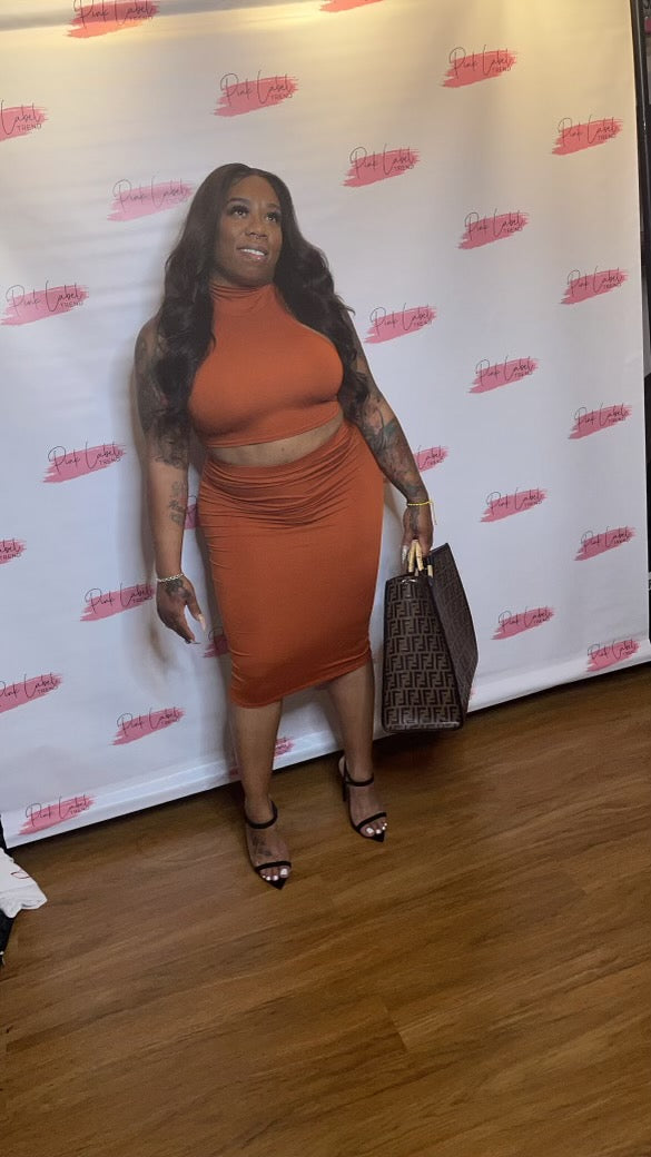 Sleeveless crop top 2 piece